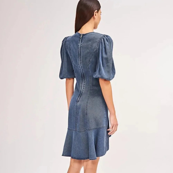 Amur Women's Blue Denim Emery Knee Length Dress size 2 - Picture 2 of 13